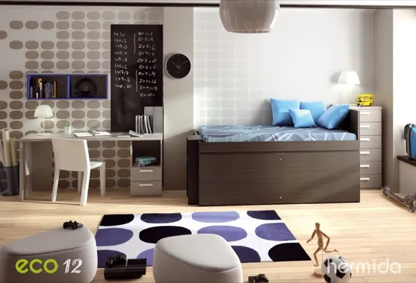 Dormitorio juvenil con cama nido — galería de MG Mobiliario