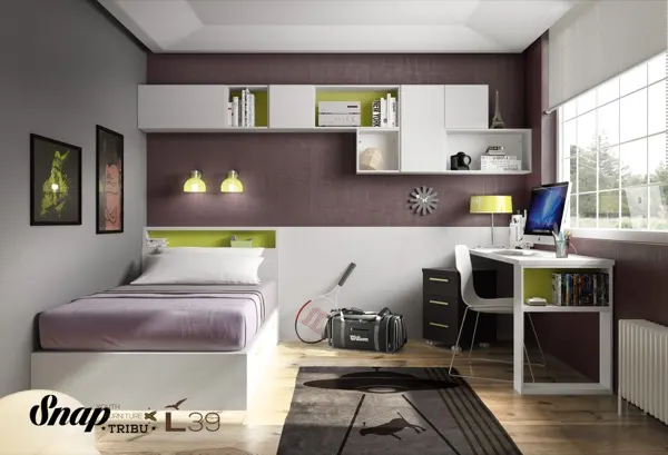 Habitación juvenil moderna — galería de MG Mobiliario